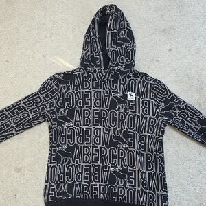 Abercrombie Kids Navy and White Graphic Hoodie